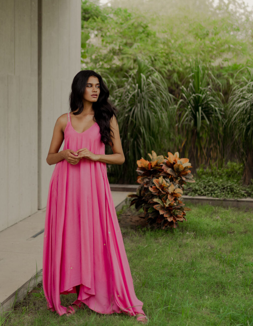 Kalki Handkerchief Dress - Pink
