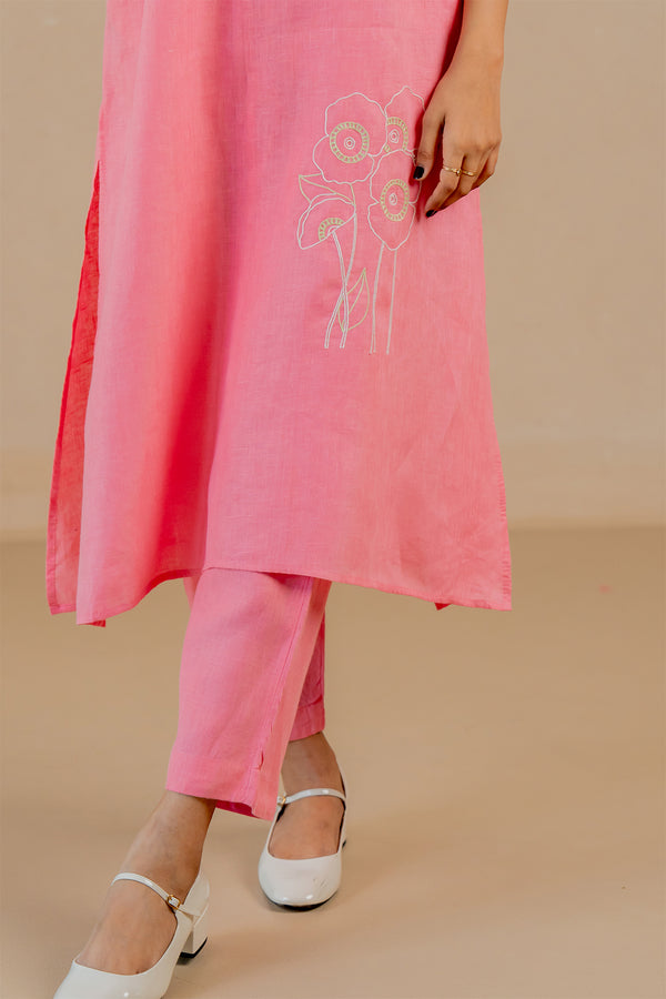 Raga-A-Line-Kurta-and-Pant-Flamingo-Pink-