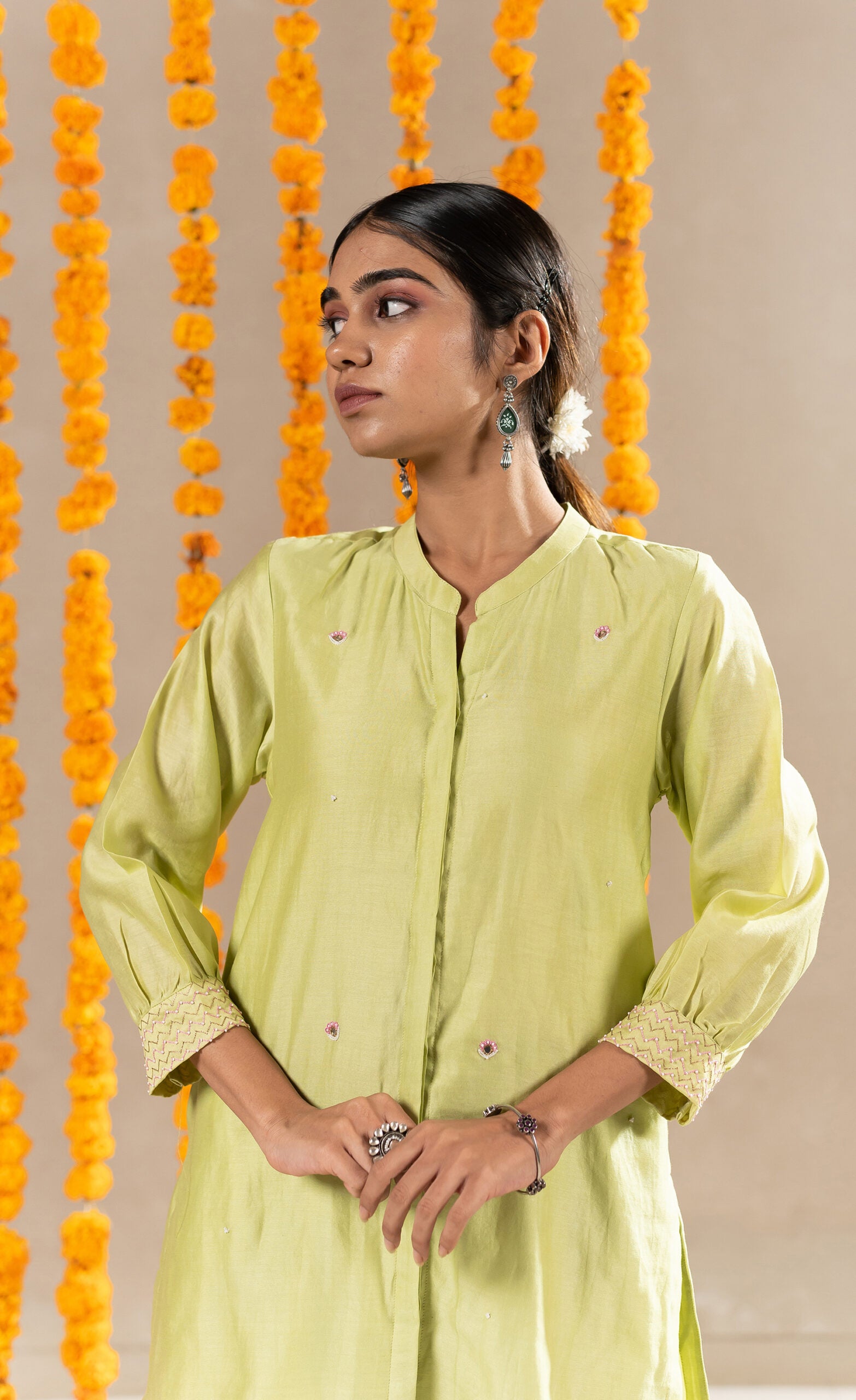 Rhea-Short-Kurta-With-Pants-Pristine-Green-