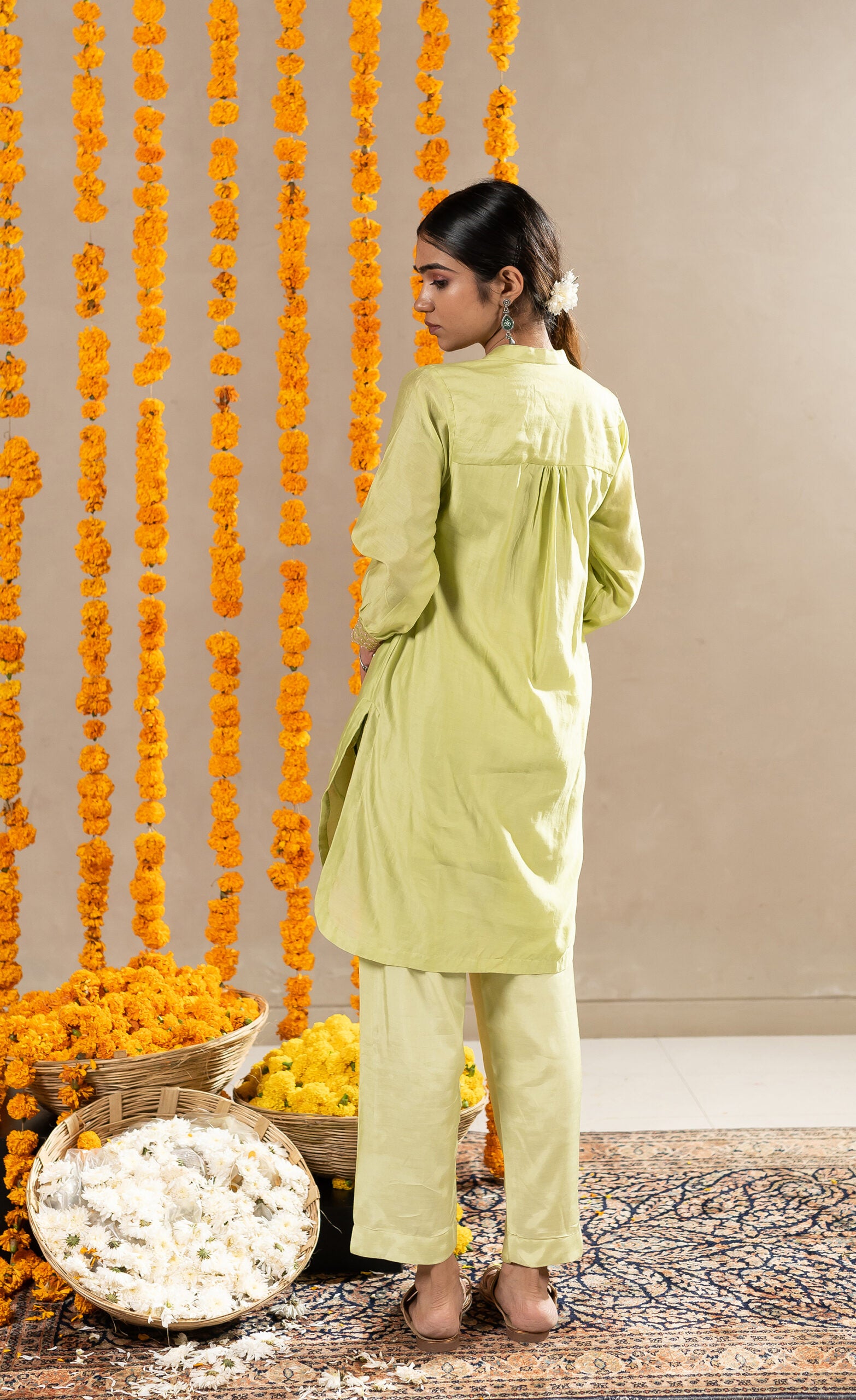 Rhea-Short-Kurta-With-Pants-Pristine-Green-