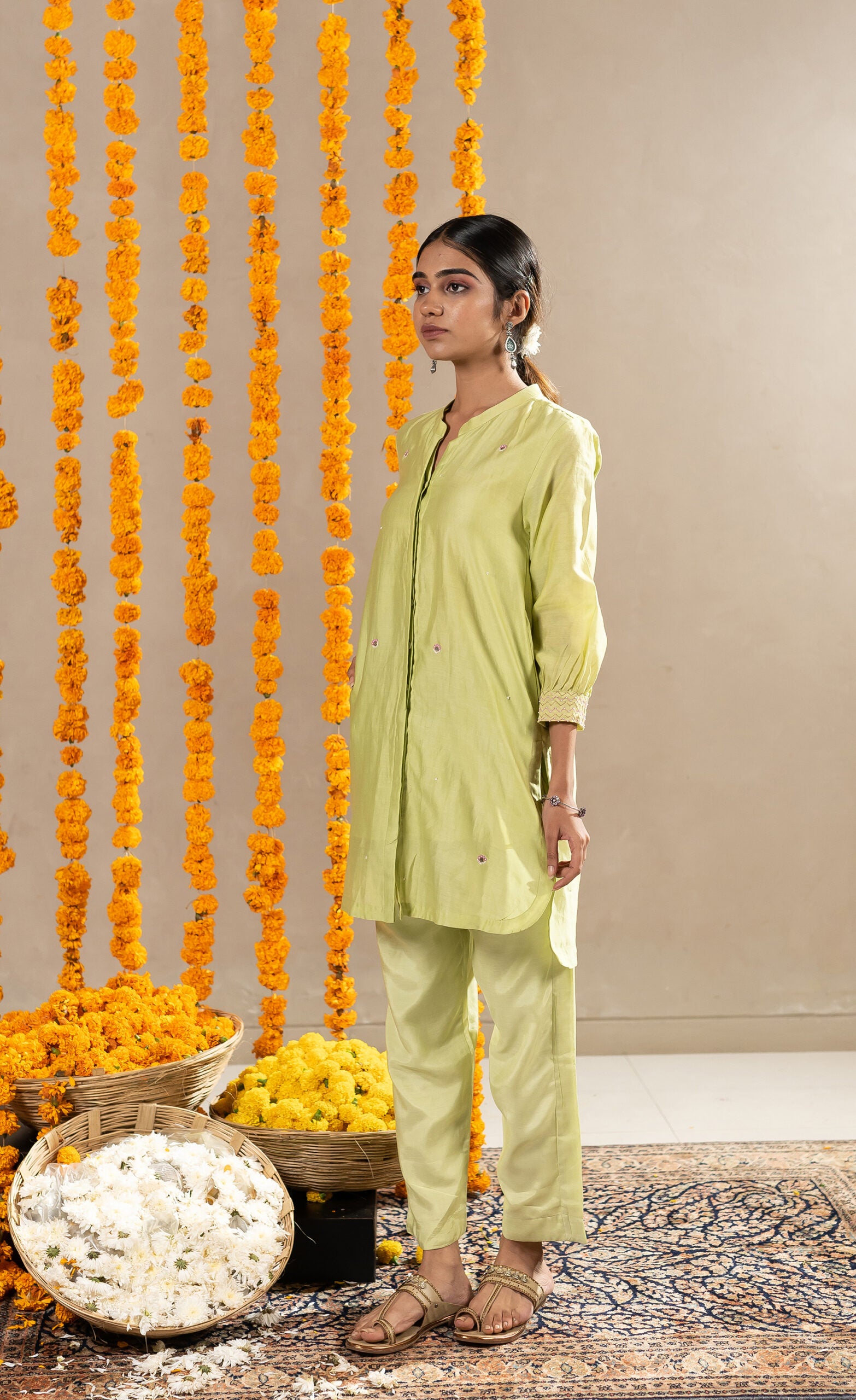 Rhea-Short-Kurta-With-Pants-Pristine-Green-