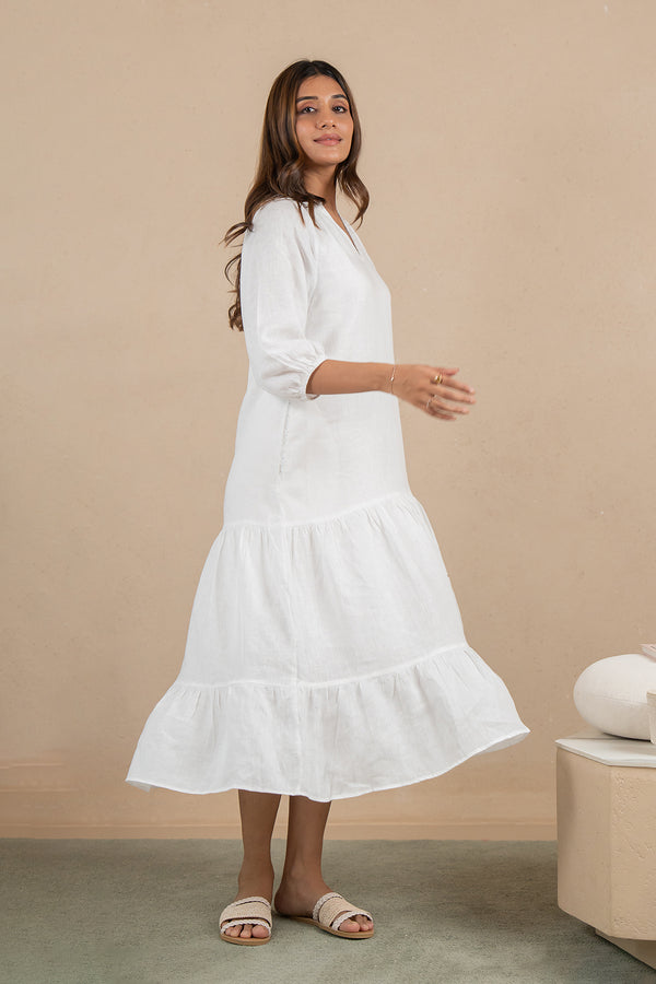 Rosa-Linen-Raglan-Dress-Marble-White-