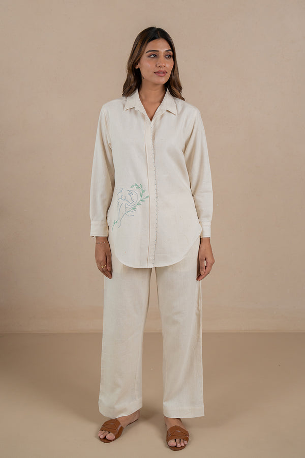 Scorpio Kala Cotton Shirt - Off white