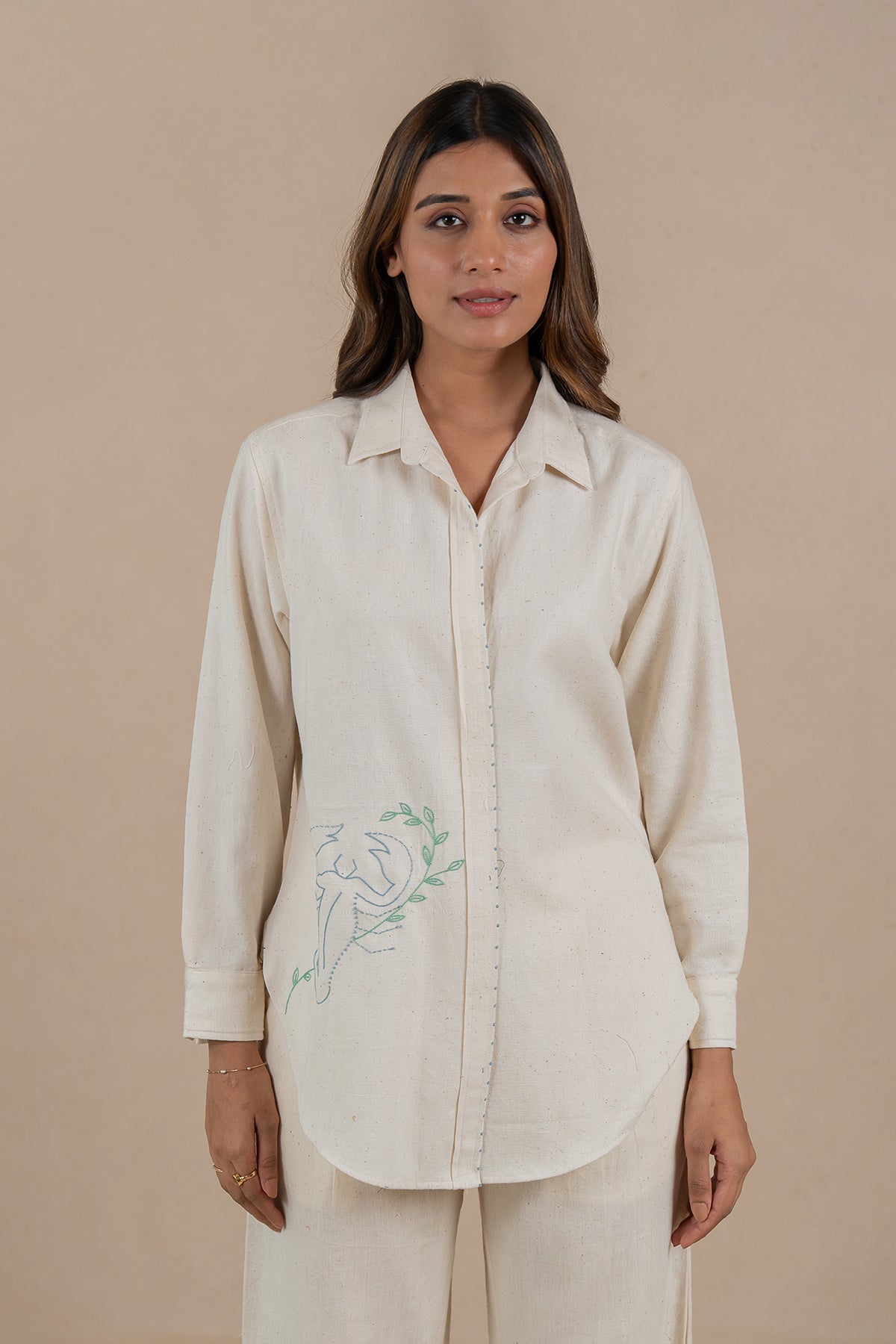 Scorpio Kala Cotton Shirt - Off white