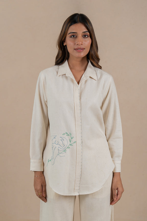 Scorpio Kala Cotton Shirt - Off white