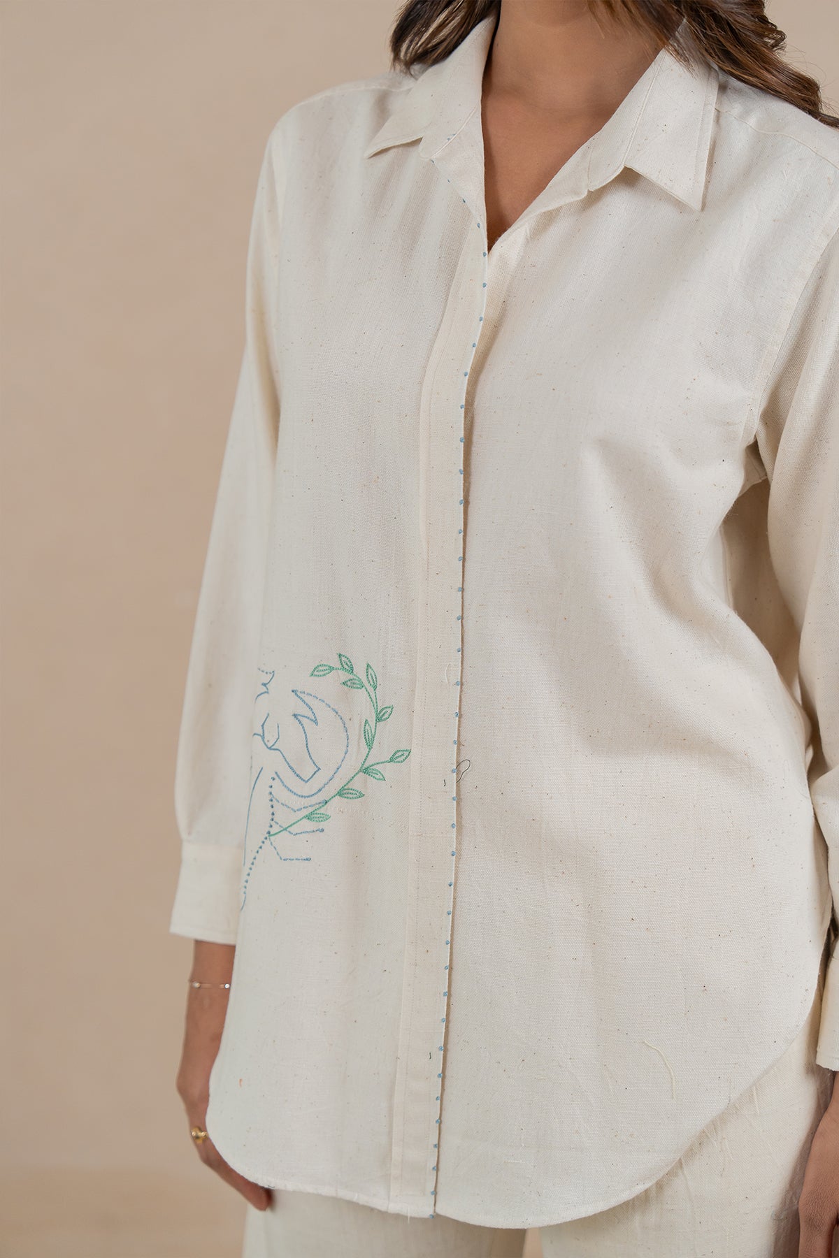 Scorpio Kala Cotton Shirt - Off white