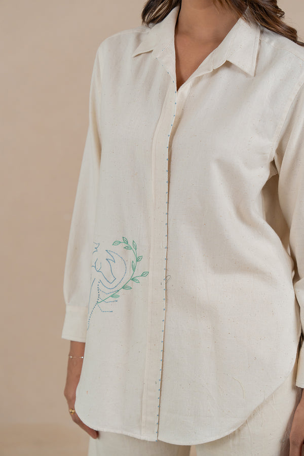 Scorpio Kala Cotton Shirt - Off white