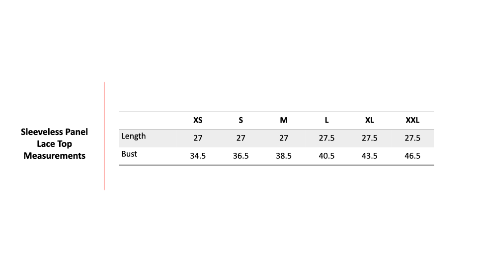 Size Chart 1