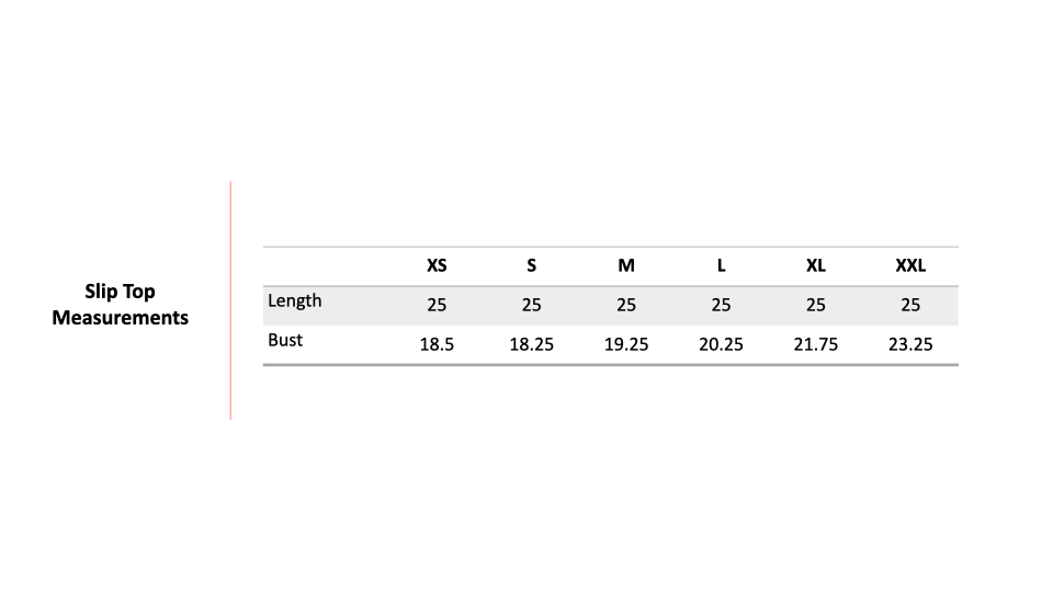 Size Chart 1