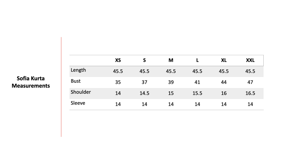 Size Chart 1