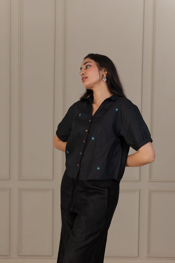 Sunshine Linen Shirt - Black