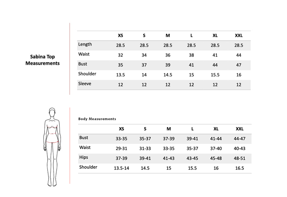 Size Chart 1