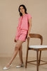 Sandy Linen Drawstring Shirt - Flamingo Pink