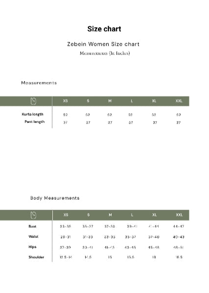 Size Chart 1