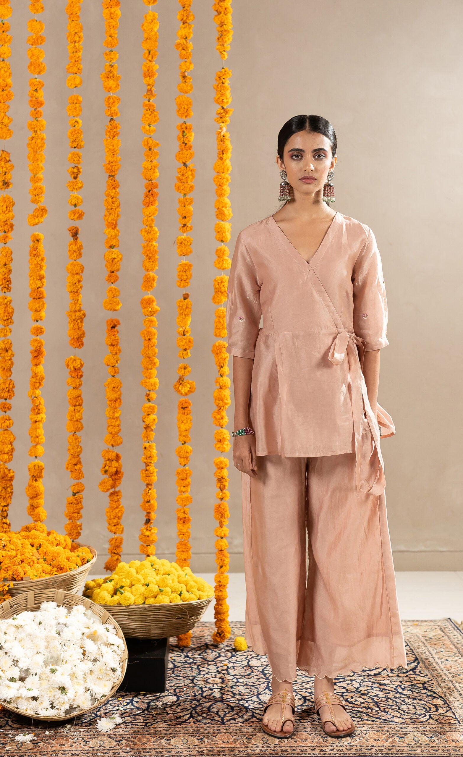Shachi-Wrap-Top-With-Pants-Biscuit-Beige-