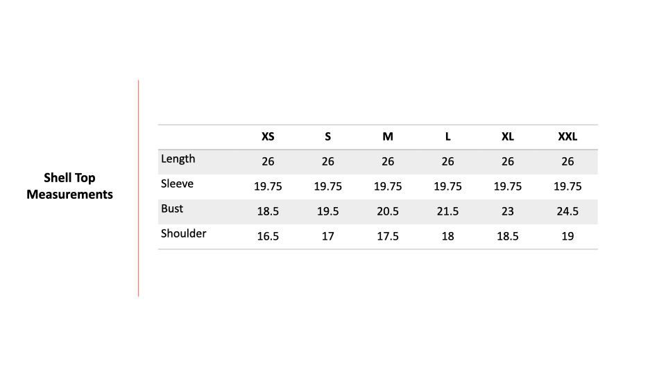 Size Chart 1