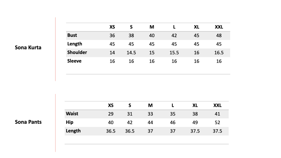 Size Chart 1