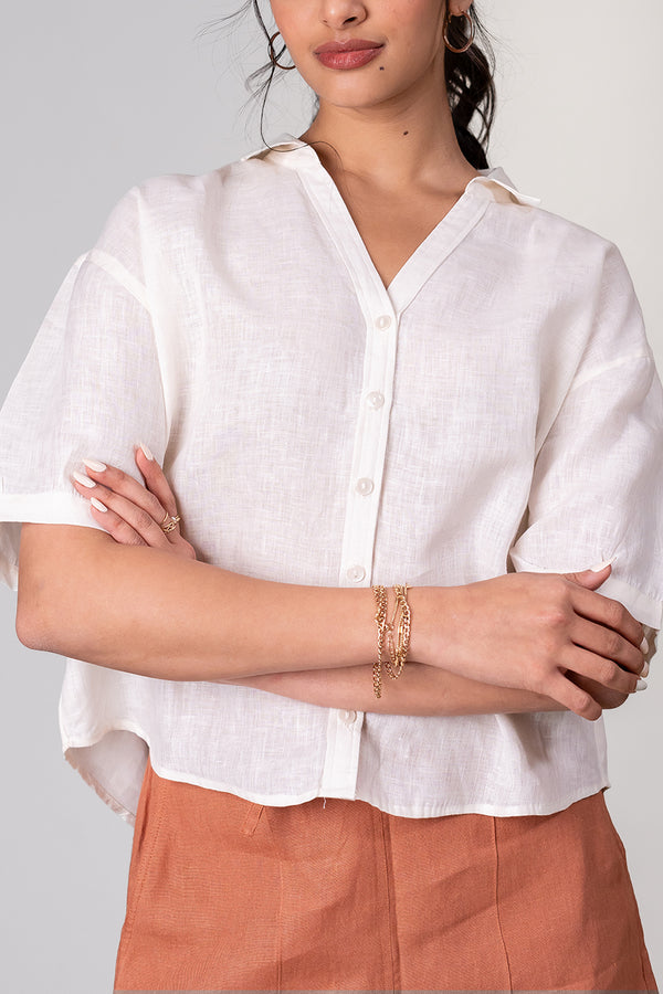 Sunshine Linen Shirt - Off-White