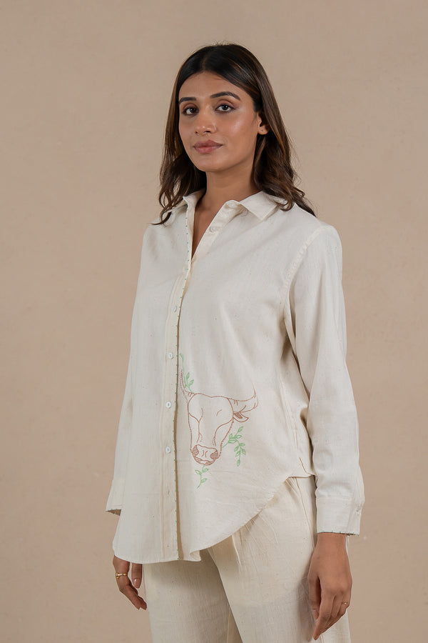 Taurus Kala Cotton Shirt - Off white