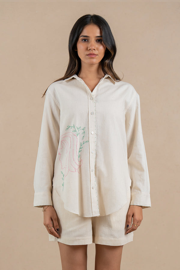 Virgo Kala Cotton Shirt - Off white