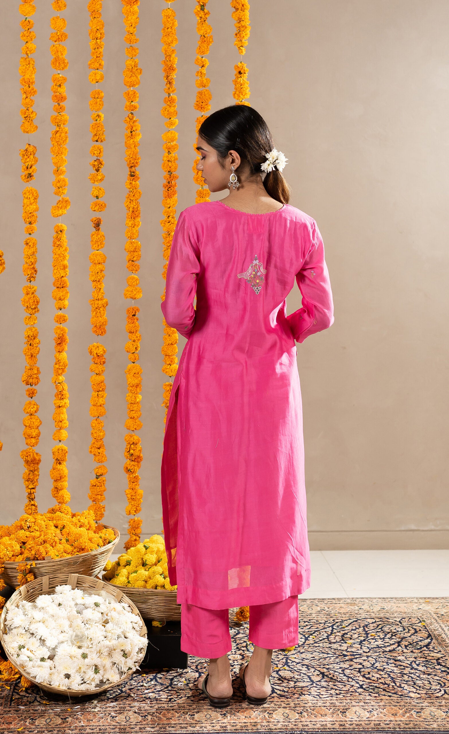Vaani-Chanderi-Straight-Kurta-With-Pants-Pink-