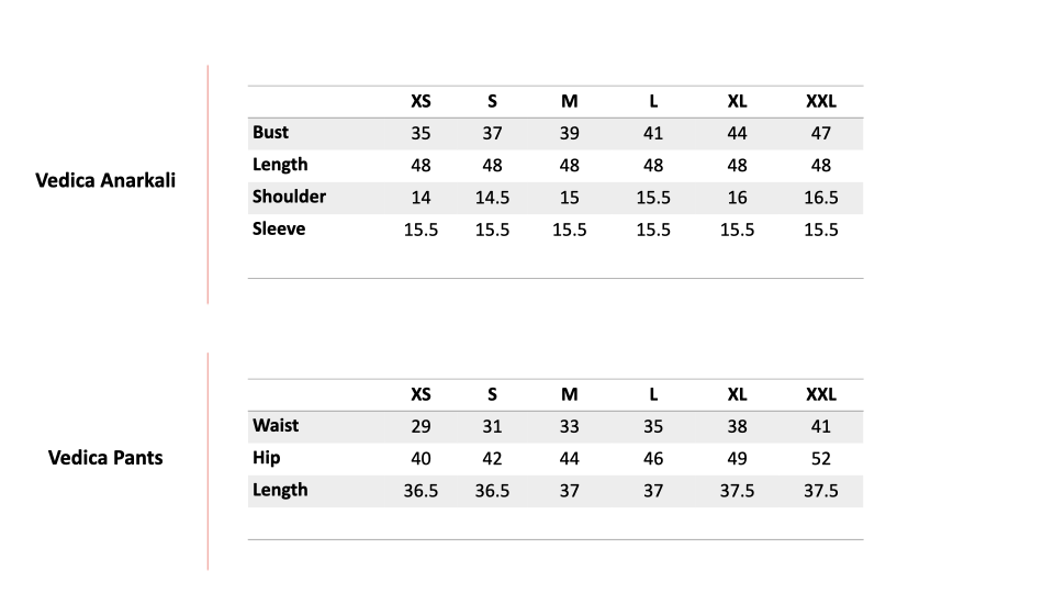 Size Chart 1