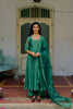 Vedica Chanderi Silk Anarkali with Pants - Green