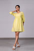 Veronica Linen Raglan Short dress with Pockets - Lime