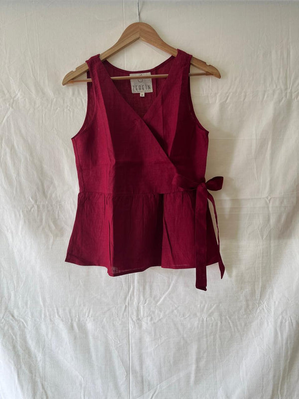 Hinnah wrap top - Red