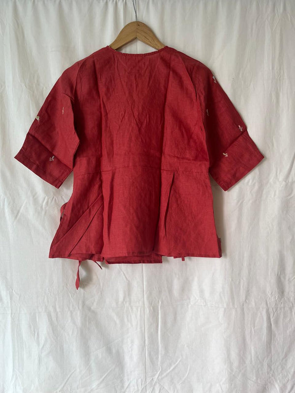 Hannah Wrap Top - Rust