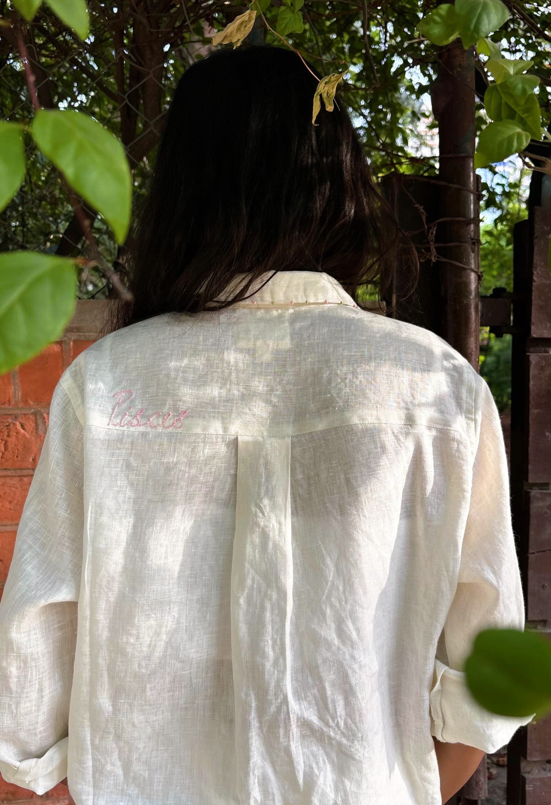 Pisces Pocket Linen Shirt - Off white