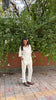 Linen Narrow Pants - Off-white