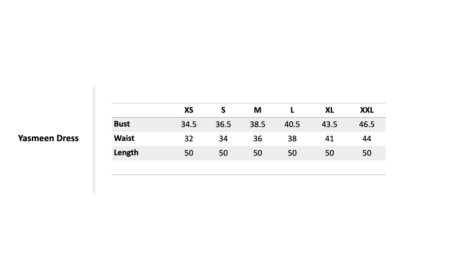 Size Chart 1