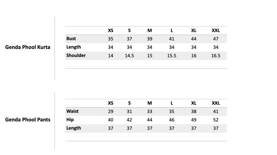 Size Chart 1