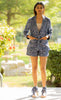 Linen Blazer- Blue Banaras